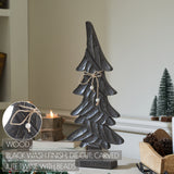 Primitive Pine Distressed Black Wooden Tree