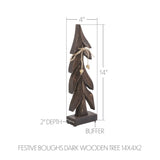 Festive Boughs Dark Wooden Tree