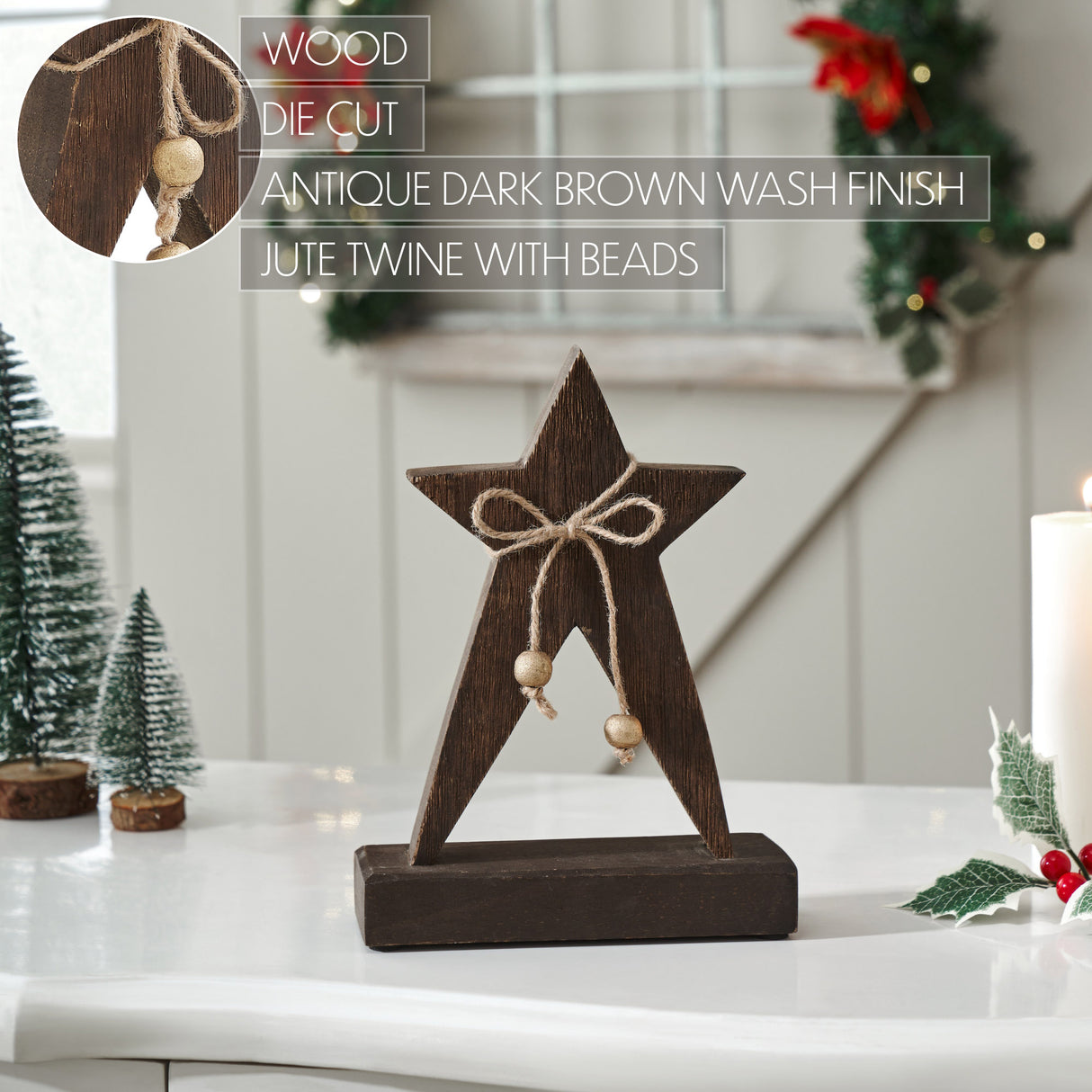 Primitive Wonder Dark Wooden Star