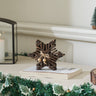 Wooden Snowflake Statuette