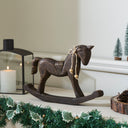Wooden Rocking Horse Statuette 9.5x15x1.5
