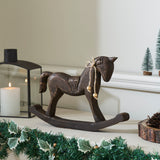 Wooden Rocking Horse Statuette 9.5x15x1.5