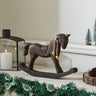Wooden Rocking Horse Statuette 9.5x15x1.5
