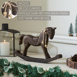 Wooden Rocking Horse Statuette 9.5x15x1.5