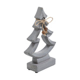 VHC Brands 2PC Jinglewood Distressed Grey Wooden Tree ,Small and Large