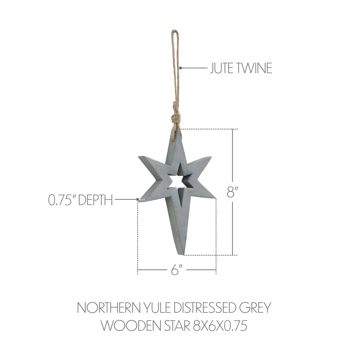 Northern Yule Wooden Star