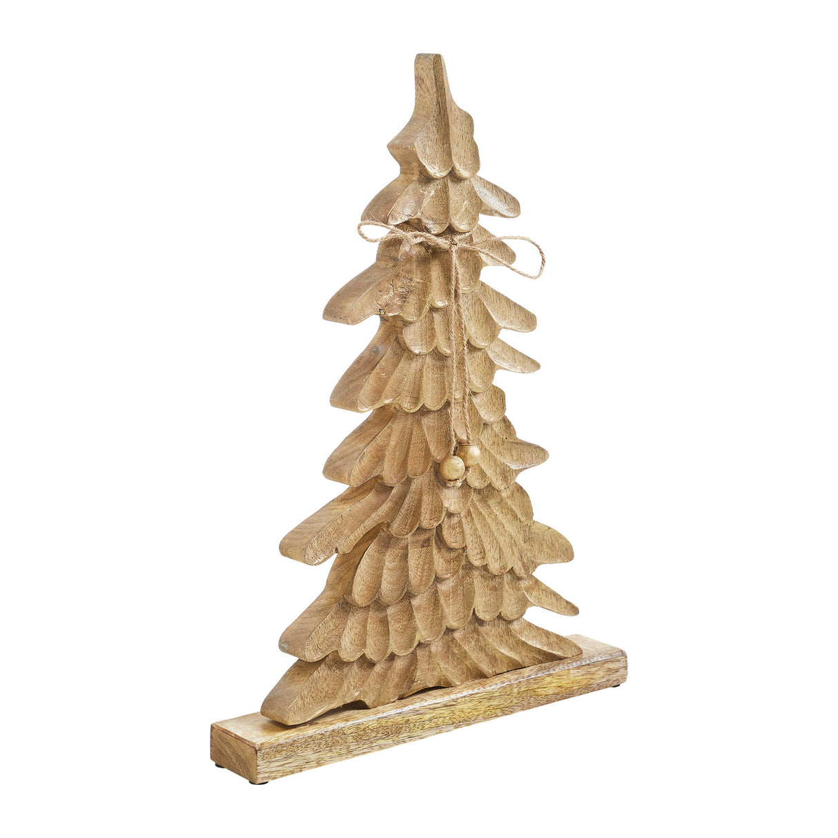 VHC Brands 2PC Winter Wonder Brushed Gold Wooden Tree ,Small and Large