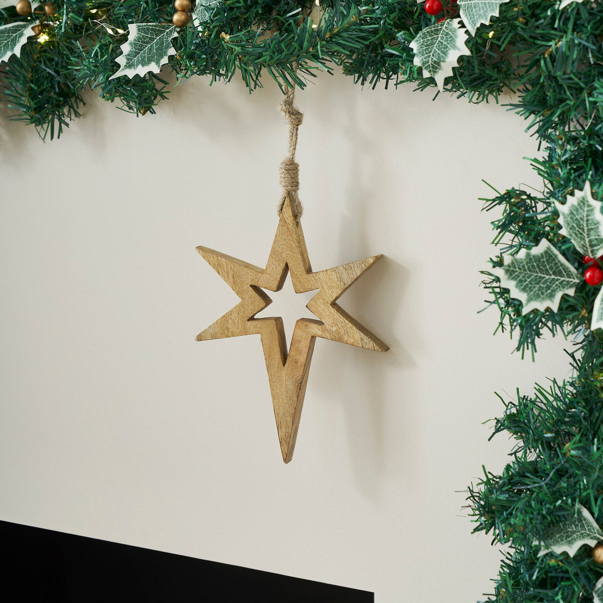 Northern Yule Wooden Star