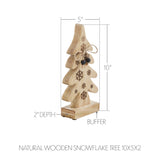 VHC Brands 2PC Natural Wooden Snowflake Tree ,Small and Large