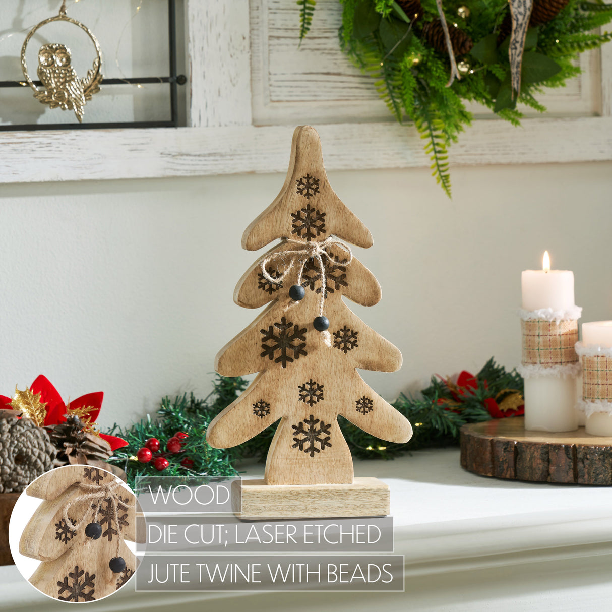 Natural Wooden Snowflake Tree