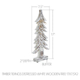 Timber Tidings Distressed White Wooden Tree