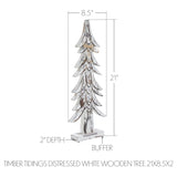 Timber Tidings Distressed White Wooden Tree