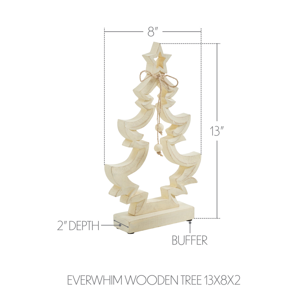 VHC Brands 2PC Everwhim Wooden Tree ,Small and Large