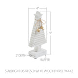 Starbright Distressed White Wooden Tree