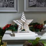 Winter Wonderland Distressed White Wooden Star