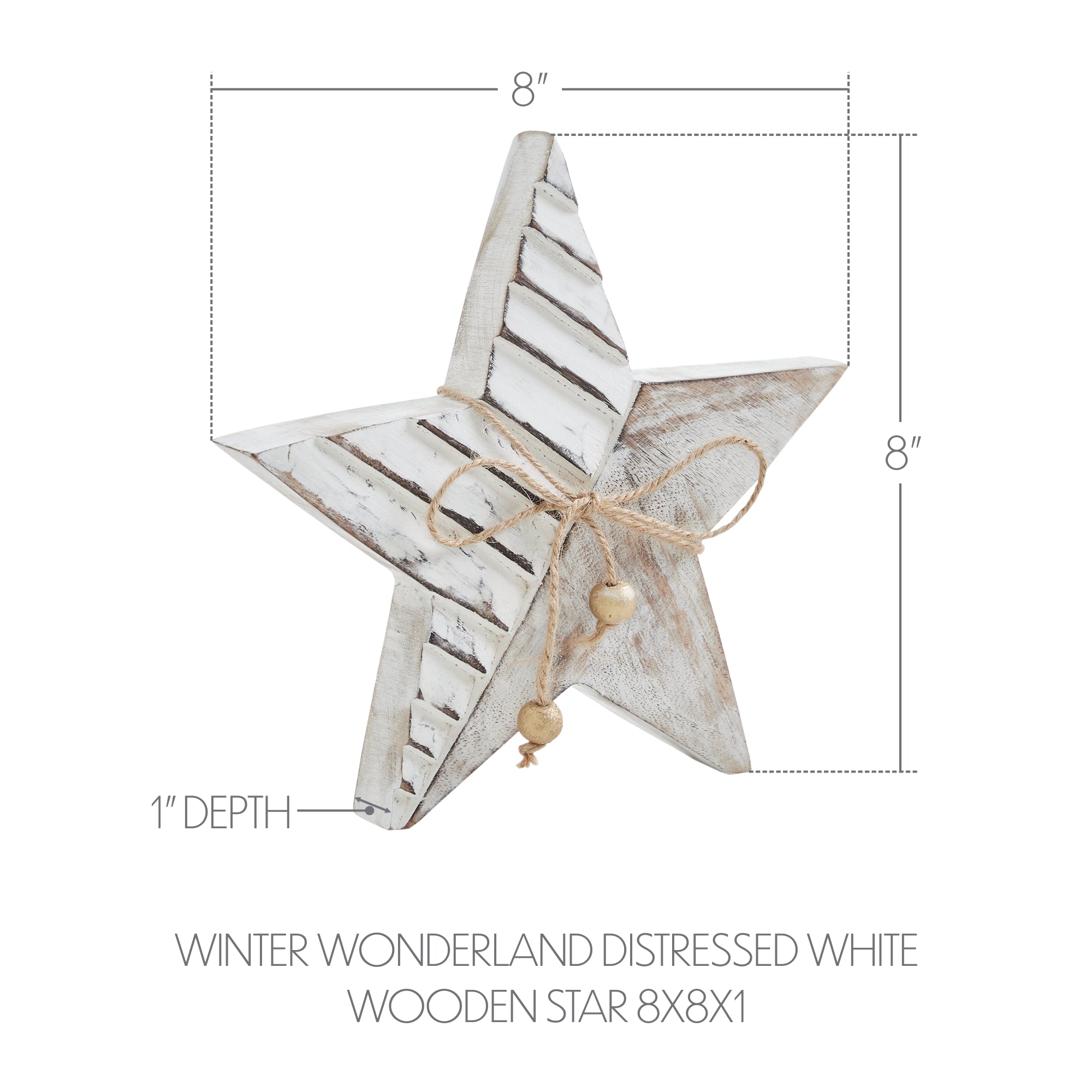 Winter Wonderland Distressed White Wooden Star – VHC Brands Home Decor