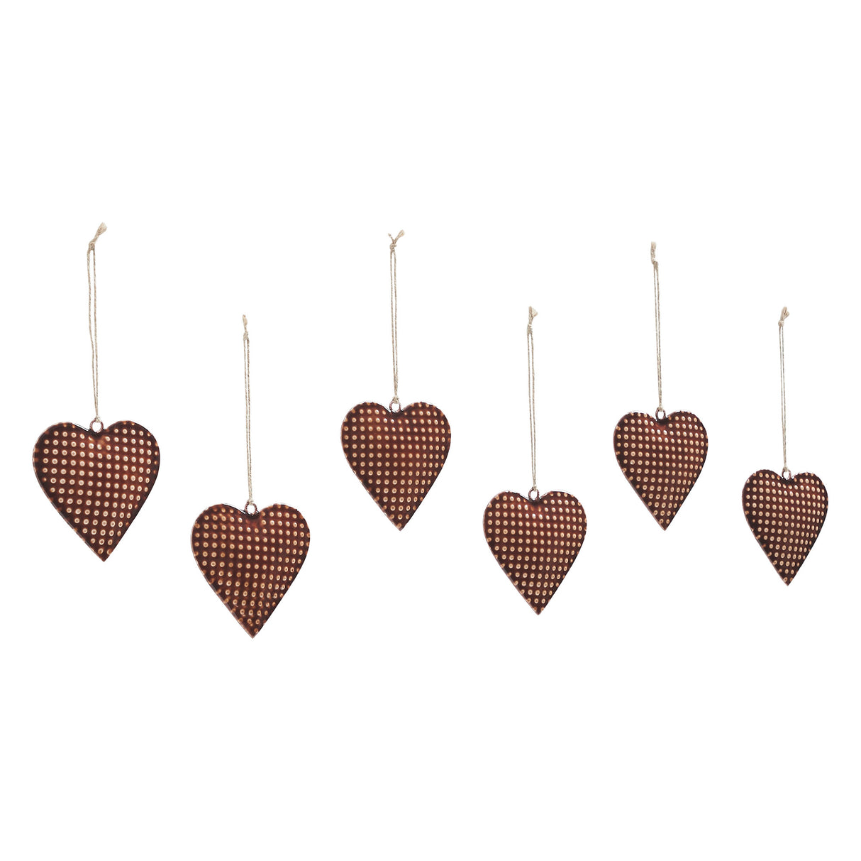 Metal Ornament Set of 6 - 4 inch