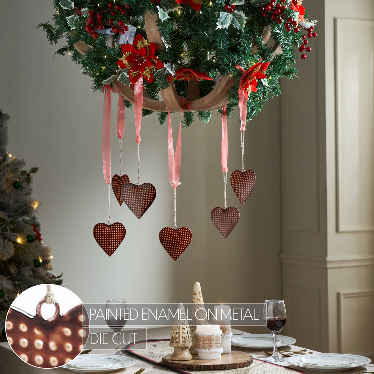 Metal Ornament Set of 6 - 4 inch