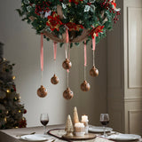 Rust Bell Metal Ornament Set of 6 - 2.5/3.25 inch