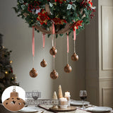 Rust Bell Metal Ornament Set of 6 - 2.5/3.25 inch
