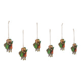 Winter Nostalgia Metal Ornament Set of 6 - 4.25 inch