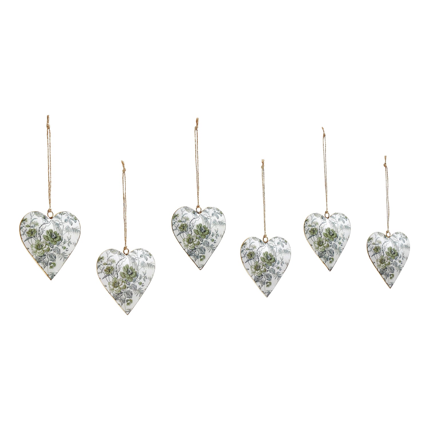 Metal Ornament Set of 6 - 4 inch