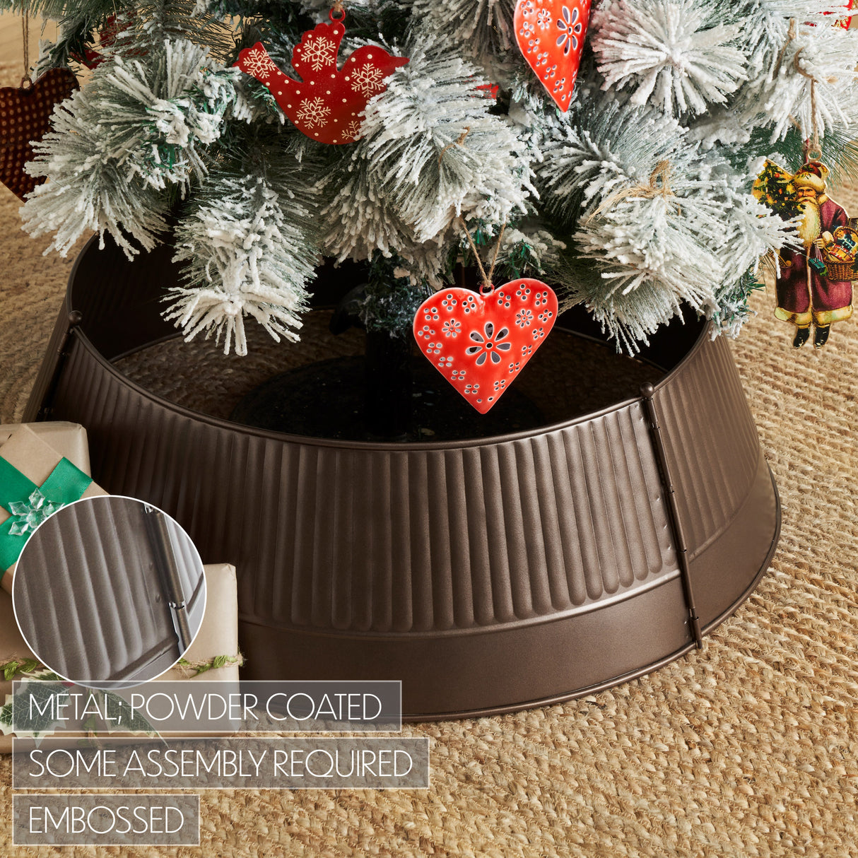 Ribbed Metal Tree Collar 7.5x24x24