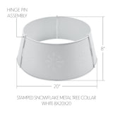 Stamped Snowflake Metal Tree Collar 8x20x20
