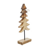 VHC Brands 2PC Two-Tone Natural Wooden Tree ,Small and Large