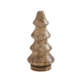Dark Finish Four-Tiered Hand Turned Wooden Tree