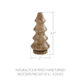 Dark Finish Four-Tiered Hand Turned Wooden Tree