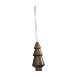 Dark Finish Three-Tiered Hand Turned Tree 4.5x2x2 Set of 6