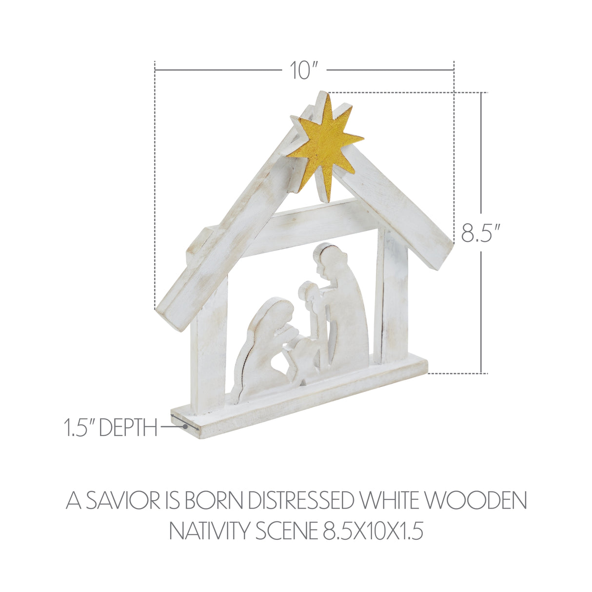 A Savior is Born Nativity Scene 8.5x10x1.5