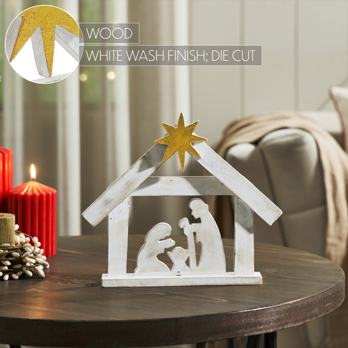 A Savior is Born Nativity Scene 8.5x10x1.5