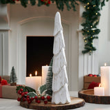 Distress White Wooden Cone Tree