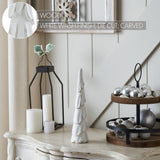 Distress White Wooden Cone Tree