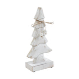 VHC Brands 2PC Pretty in Pearl Distressed White Wooden Tree ,Small and Large