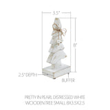 Pretty in Pearl Distressed White Wooden Tree Large