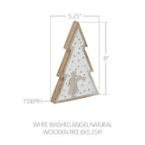 White Washed Angel Natural Wooden Tree 8x5.25x1