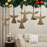 Metal Angel Ornament Set of 6 - 6.5 inch