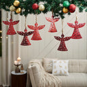 Metal Angel Ornament Set of 6 - 6.5 inch