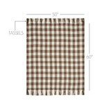 Cocoa Brown Woven Check Throw Blanket with Fringe 50x60