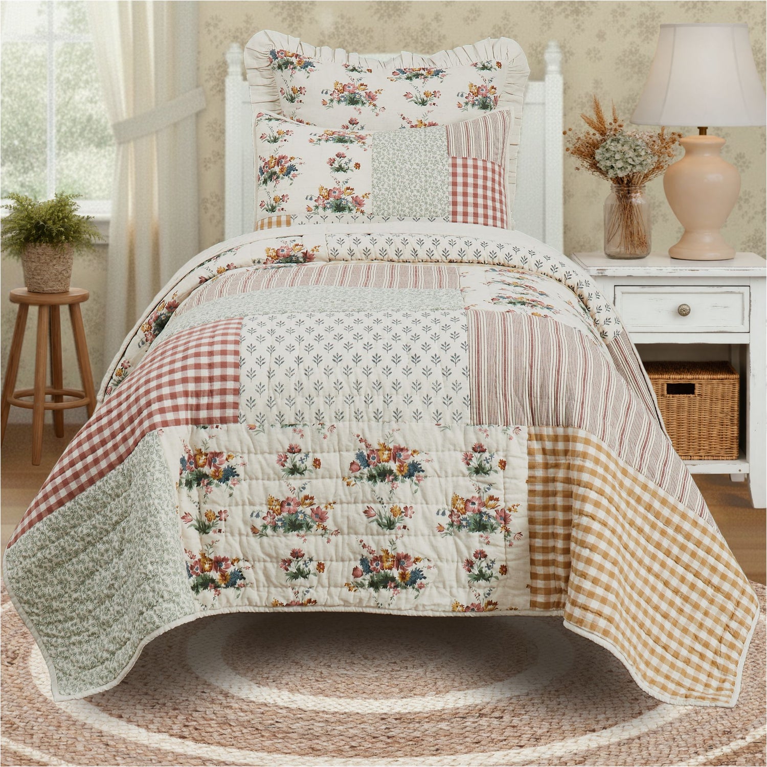 Rosehill Cottage Floral Quilt