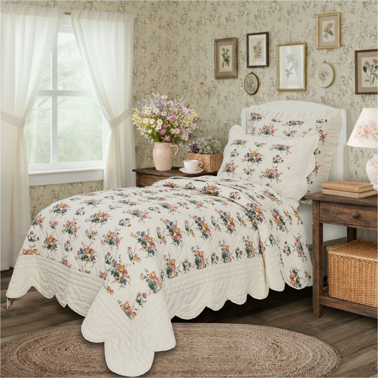 Rosehill Cottage Floral Quilt