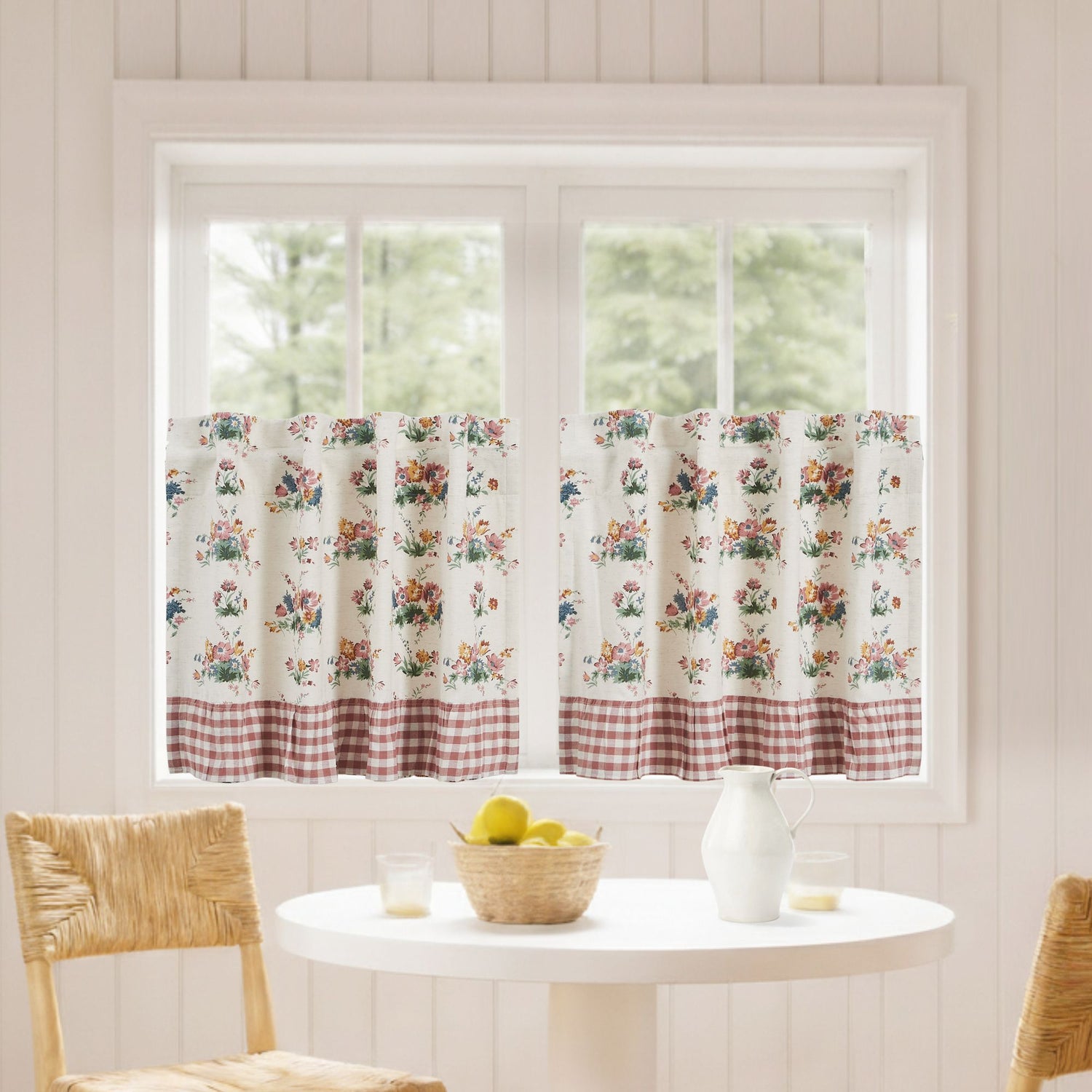 Rosehill Cottage Floral & Gingham Ruffled Cotton Tier Set