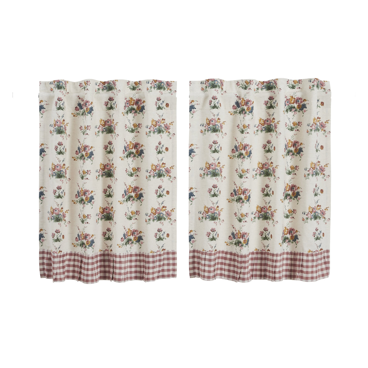 Rosehill Cottage Floral & Gingham Ruffled Cotton Tier Set