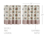 Rosehill Cottage Floral & Gingham Ruffled Cotton Tier Set