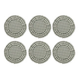 Rosehill Cottage Round Ruffled Cotton Placemats - Set of 6 - 15 in