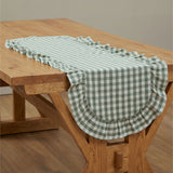 Rosehill Cottage Ruffled Cotton Table Runner