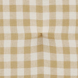 Golden Wheat Gingham Cotton Chair Pad - 15.5x17 Cushioned Seat Cushion - VHC Brands